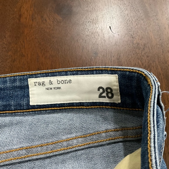 Rag & Bone Nina High Rise Ankle Flare Jeans Raw Hem Jagged Size 28 - Picture 4 of 10